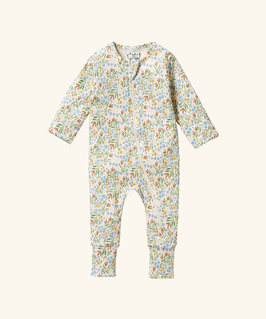 Wilson & Frenchy | Organic Zipsuit with Feet - Tinker Floral