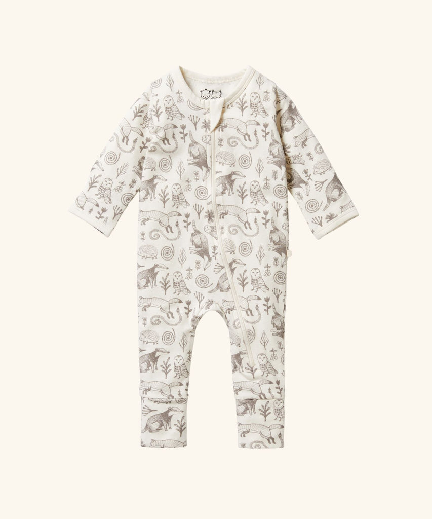Wilson & Frenchy | Organic Zipsuit with Feet - Tribal Woods