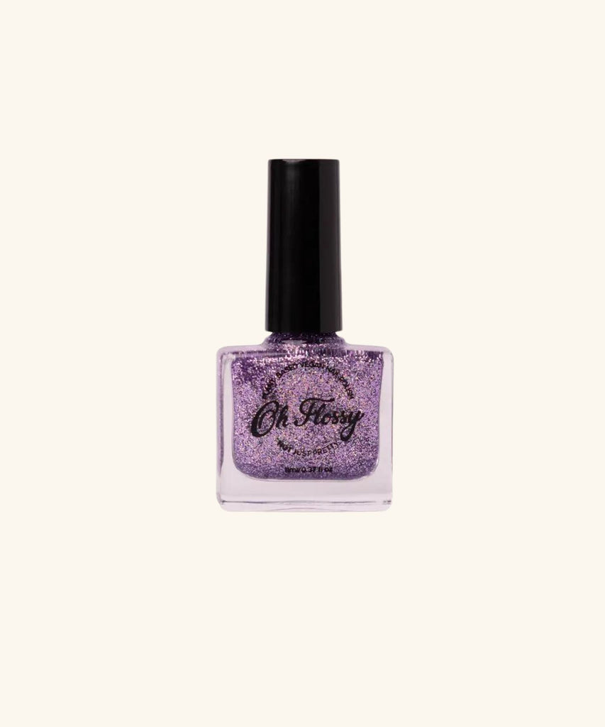 Oh Flossy | Nail Polish - Confident Purple Glitter