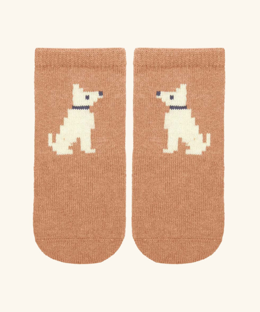 Toshi | Organic Baby Socks Jacquard - Puppy