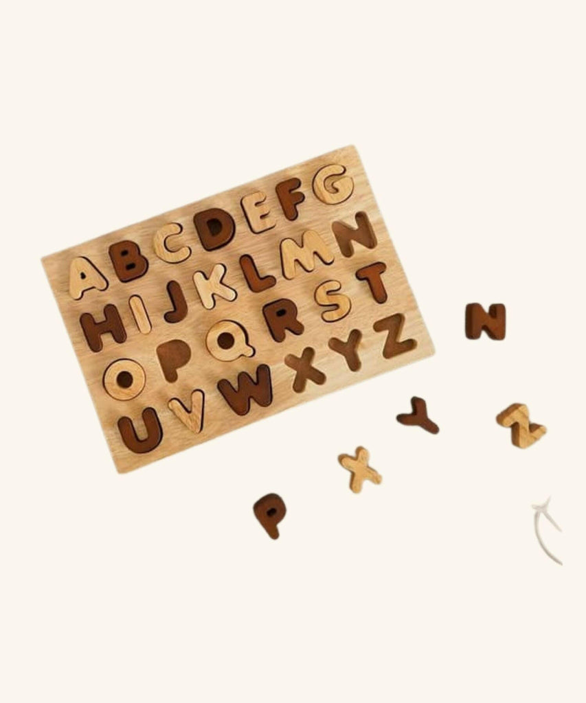 Q Toys | Capital Letter Puzzle - Natural