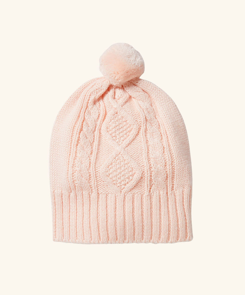 Wilson & Frenchy | Knitted Mini Cable Hat - Blush