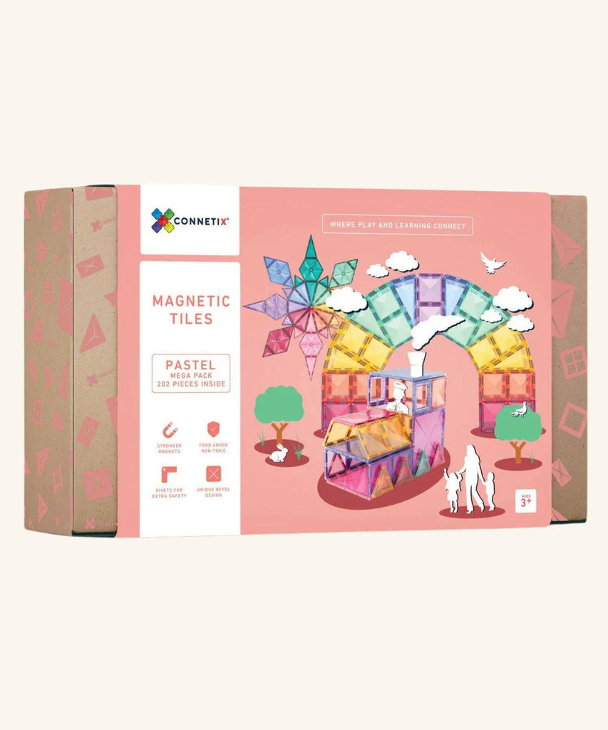 Connetix | Magnetic Tiles - Pastel Mega Pack 202 Pieces
