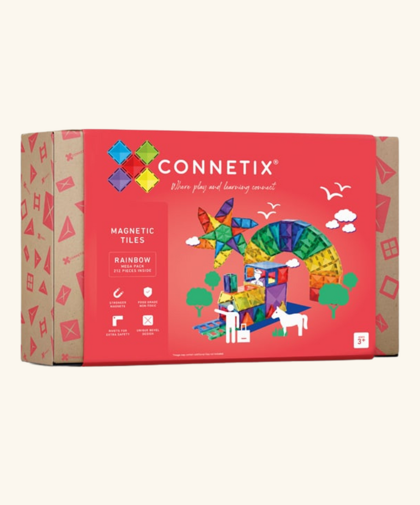 Connetix | Rainbow Magnetic Tiles - Mega Pack 212 Pieces