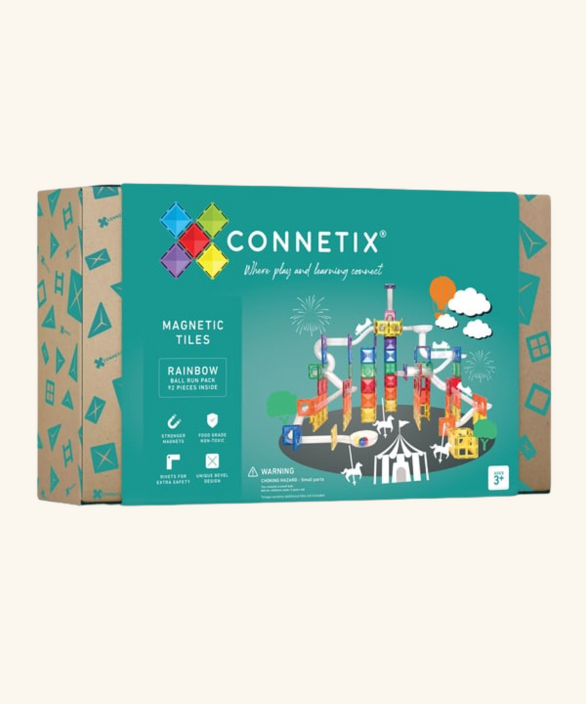 Connetix | Magnetic Tiles - Rainbow Ball Run Pack 92 Pieces