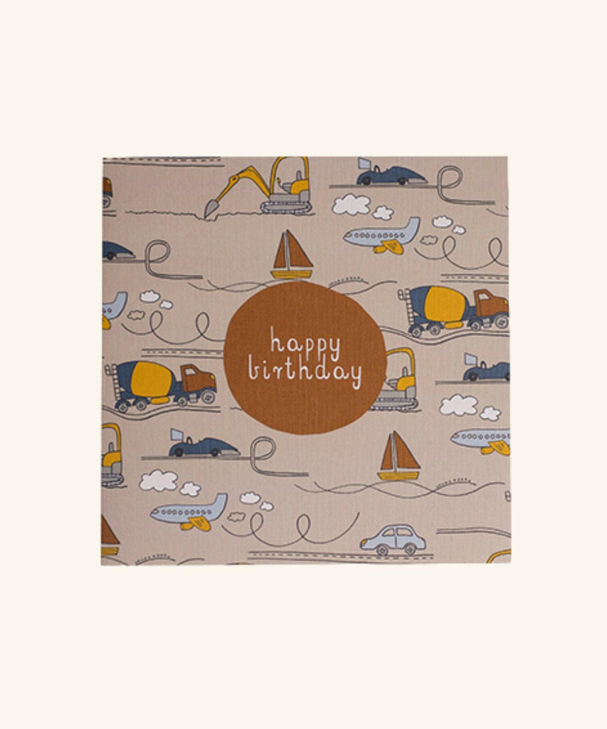 Two Little Ducklings | Birthday Card - Transport