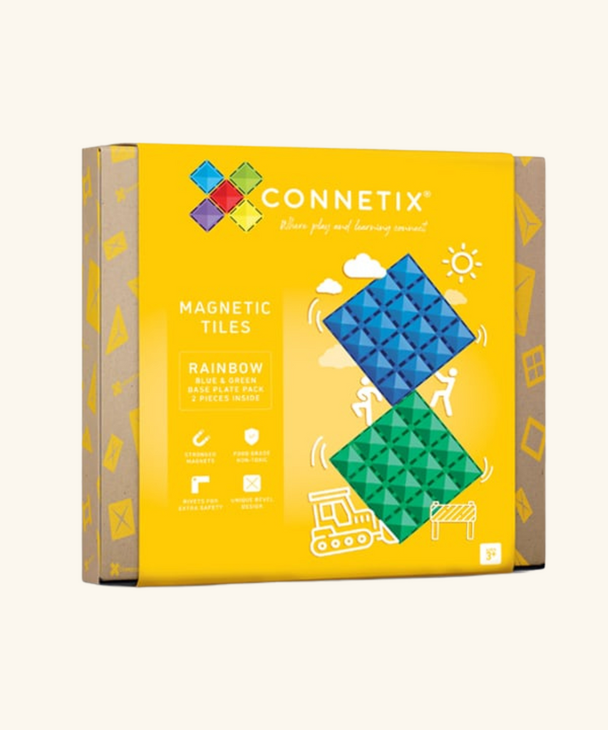 Connetix | Magnetic Tiles - Rainbow Base Plate Pack 2 Piece