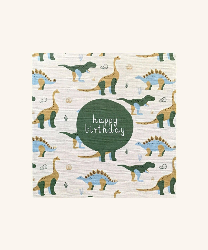 Two Little Ducklings | Birthday Card - Dinosaurs