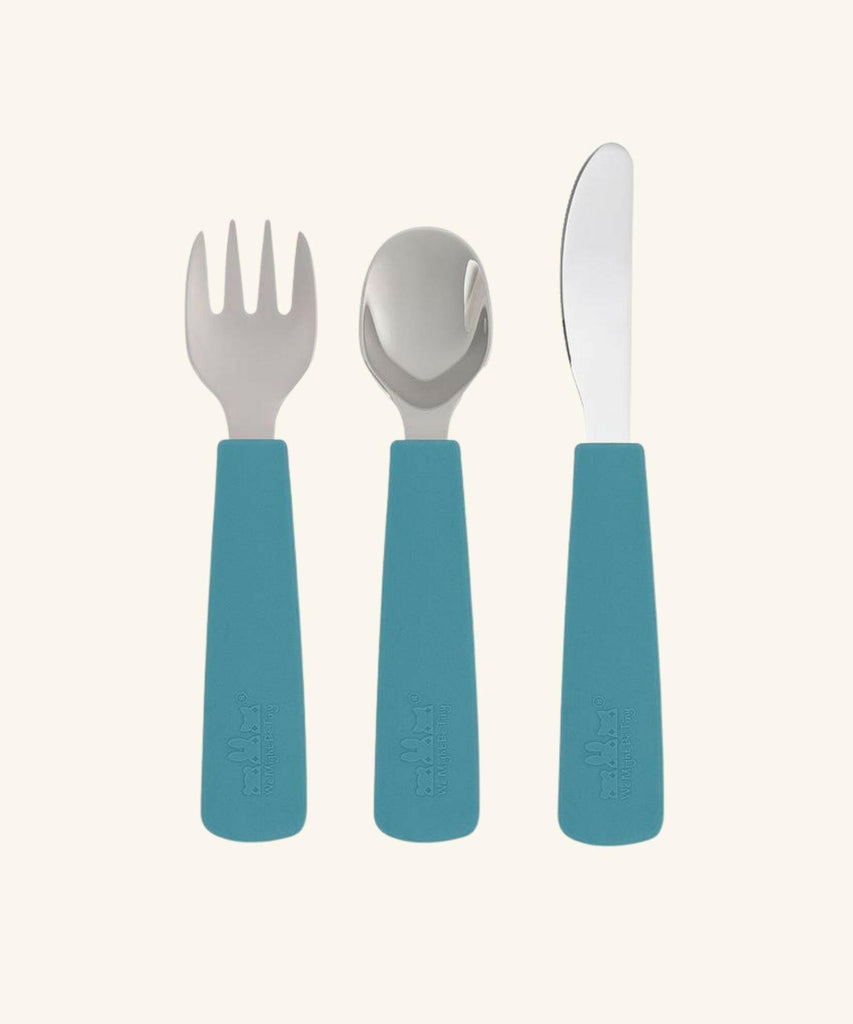 We Might Be Tiny | Toddler Feedie Cutlery Set - Blue Dusk