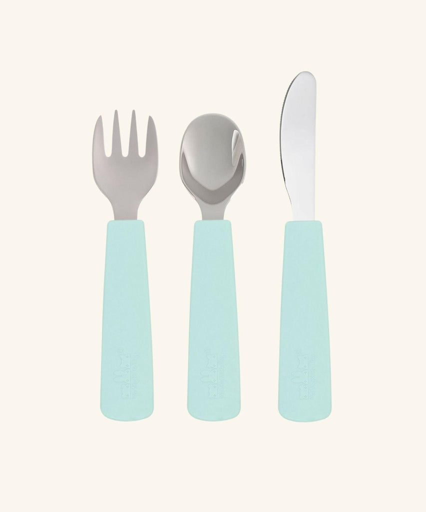 We Might Be Tiny | Toddler Feedie Cutlery Set - Minty Green