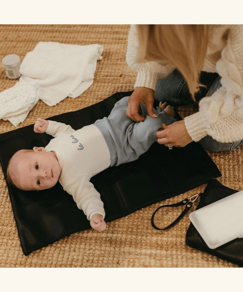 Oioi | Nappy Changing Pouch - Black Faux Leather