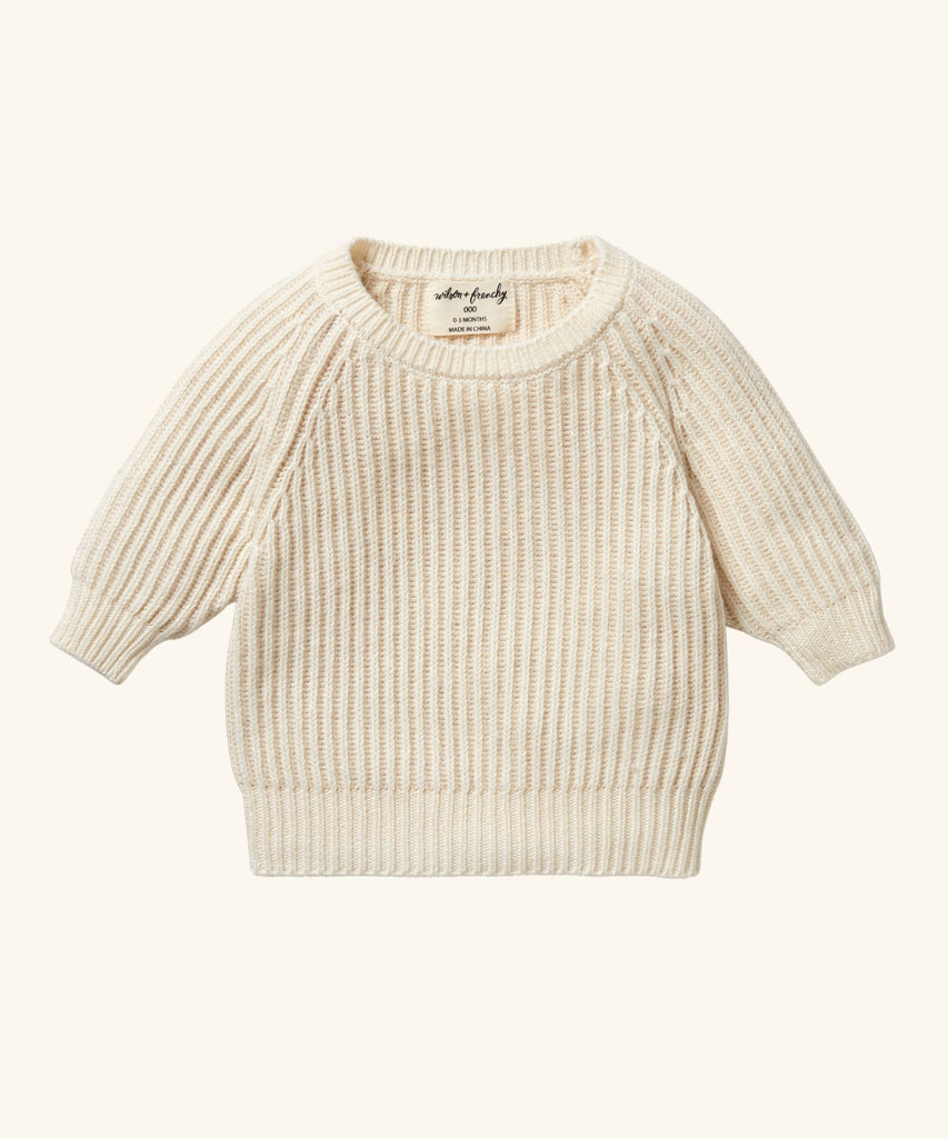 Wilson & Frenchy | Knitted Ribbed Jumper - Ecru
