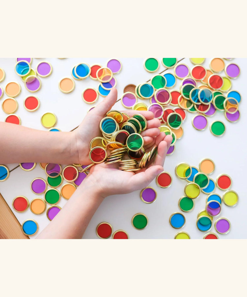 Learn and Grow Toys | Metal Rimmed Counting Chips 100 pack