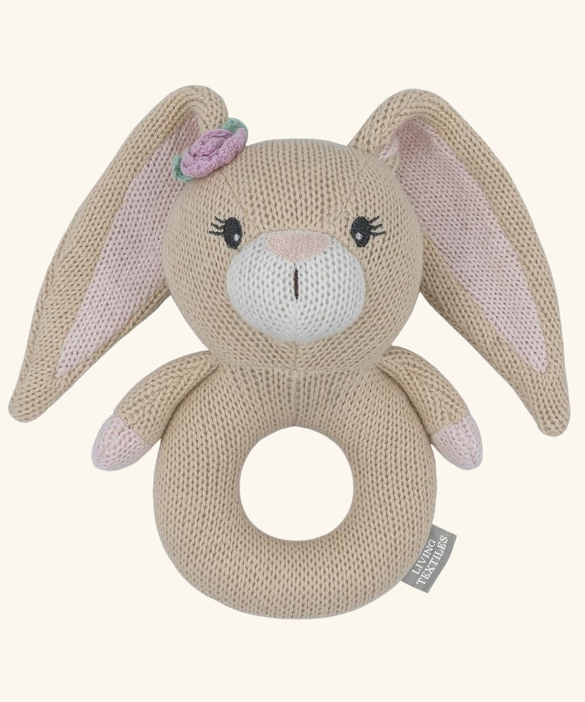 Living Textiles | Knitted Rattle - Amelia the Bunny