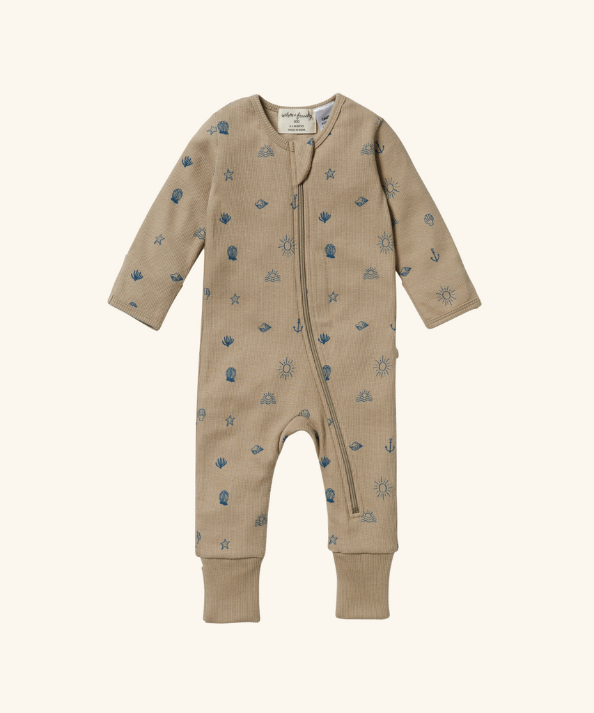 Wilson & Frenchy | Organic Zipsuit with Feet - Summer Days
