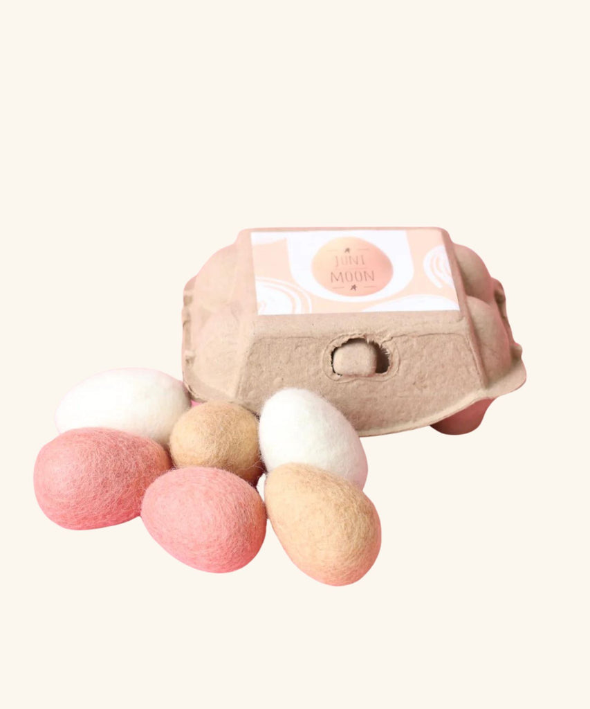 Juni Moon | Natural Felt Eggs in Carton