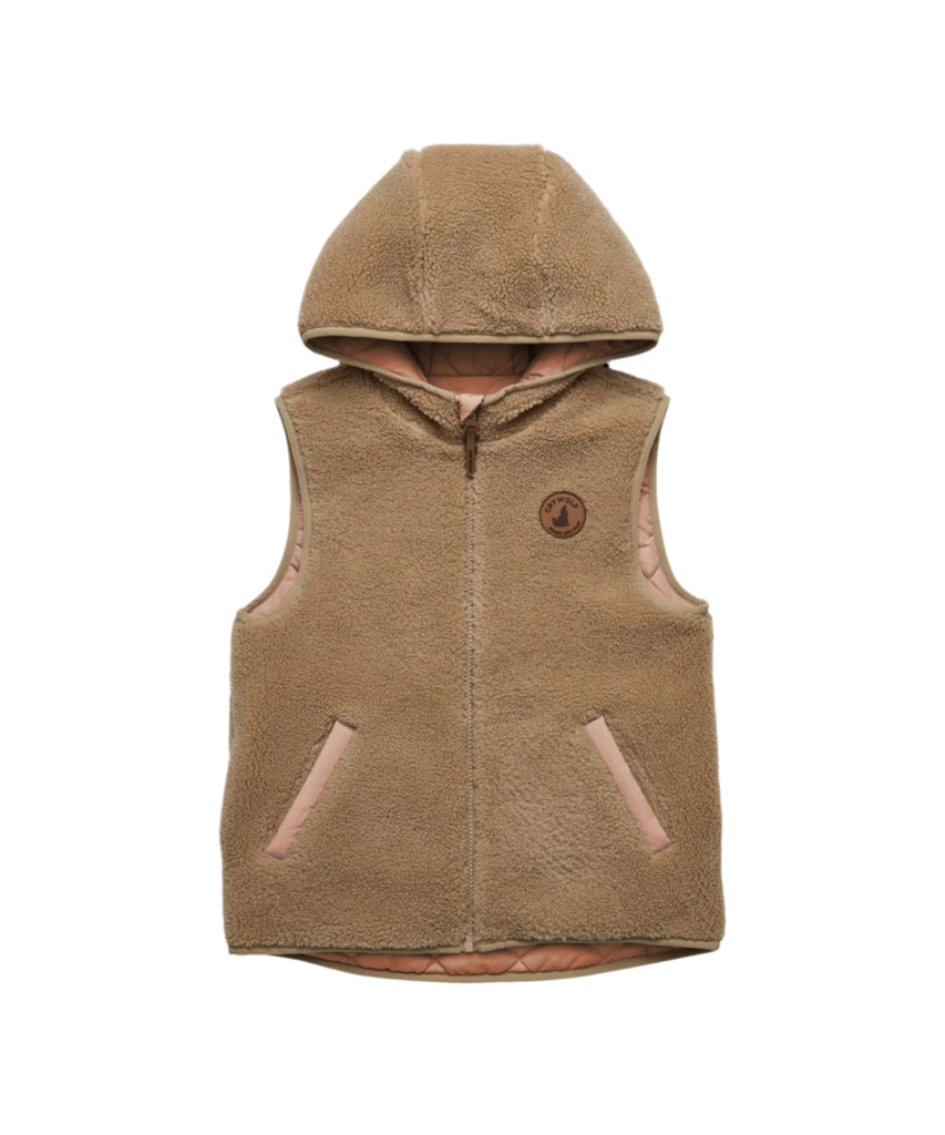 Crywolf | Reversible Yeti Vest - Terracotta/Camel