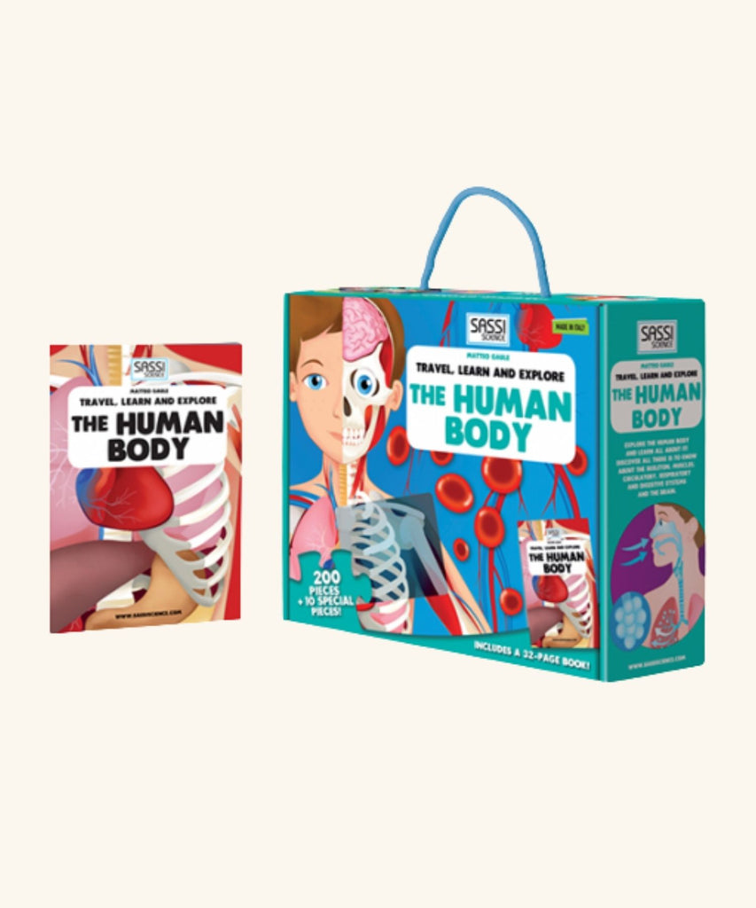 Puzzle and Book Set - The Human Body, 205 pcs