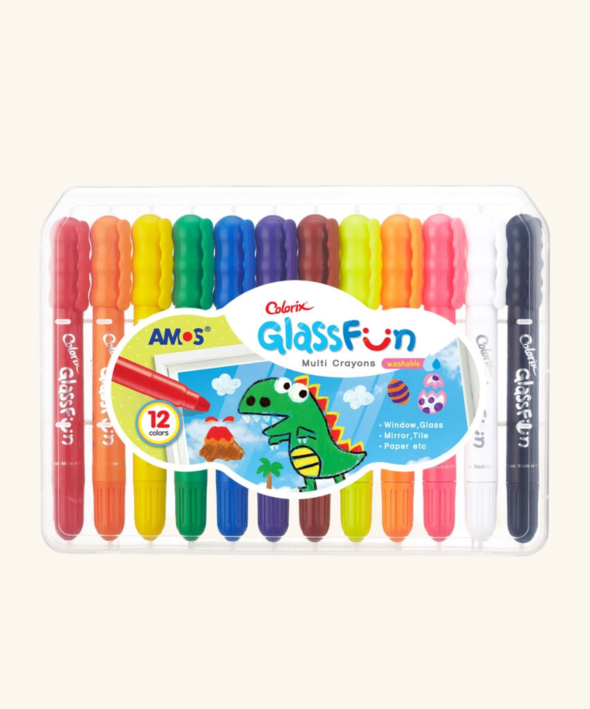 Glass Fun Crayons- 12 Pack