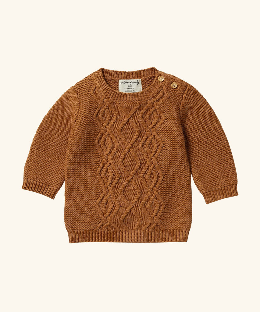 Wilson & Frenchy | Knitted Cable Jumper - Spice