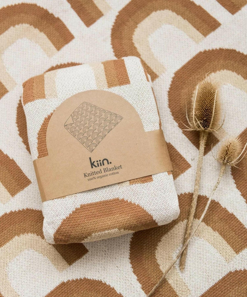 Kiin |  Knitted Blanket Organic Cotton - Rainbow