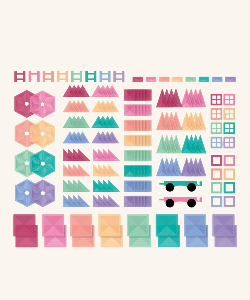 Connetix | Magnetic Tiles - Pastel Mega Pack 202 Pieces