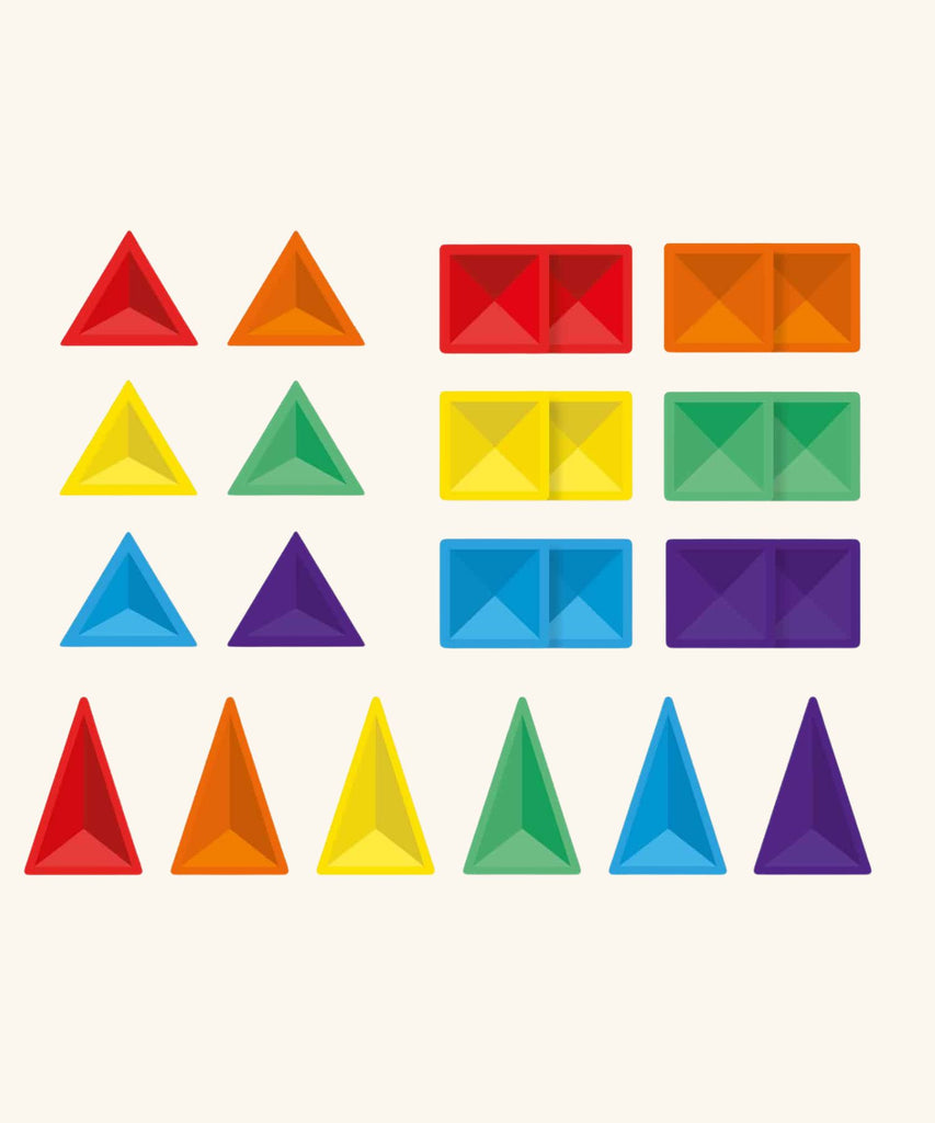 Connetix | Magnetic Tiles - Rainbow Mini 24 Pieces