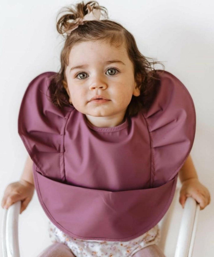 Snuggle Hunny | Waterproof Snuggle Bib - Mauve Frill