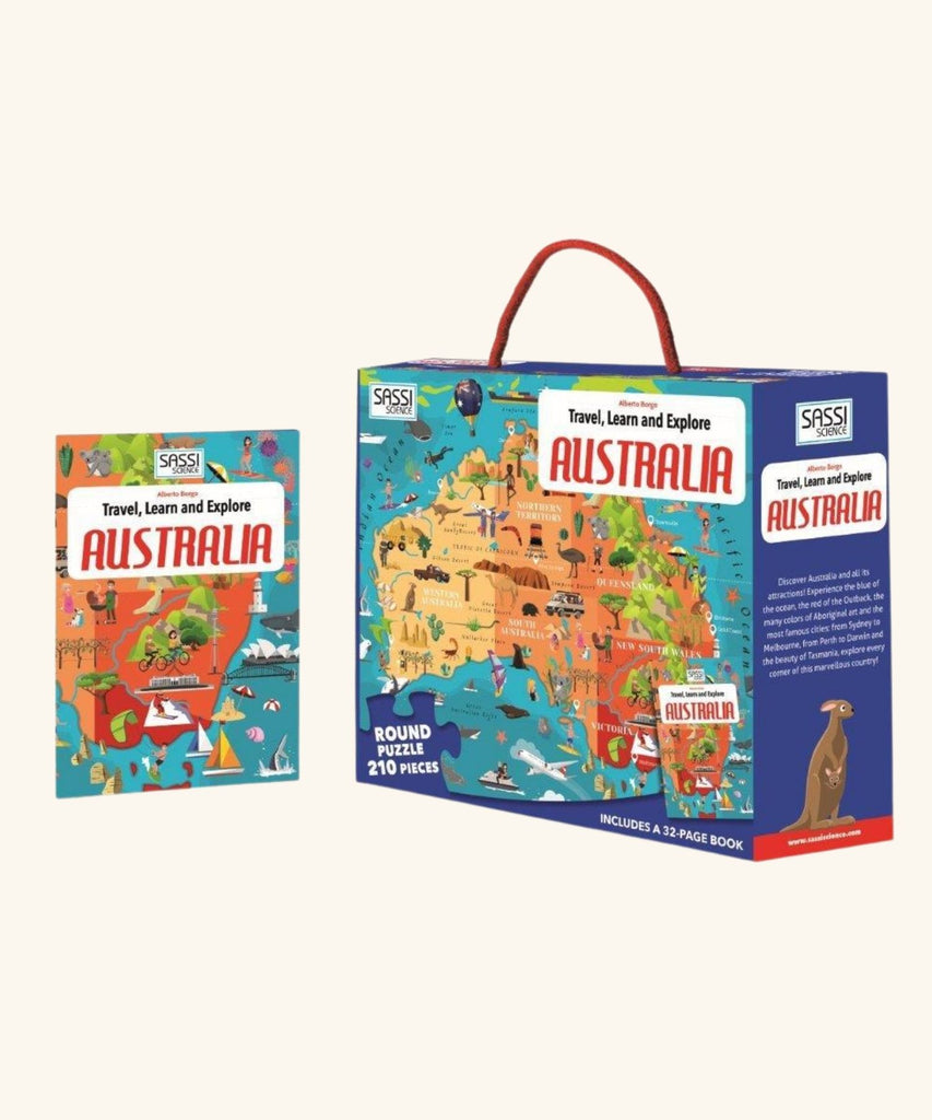Puzzle and Book Set - Australia, 205 pcs