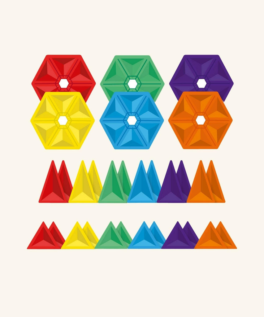 Connetix | Magnetic Tiles - Rainbow Geometry Pack 30 Pieces