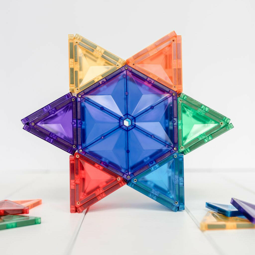 Connetix | Magnetic Tiles - Rainbow Geometry Pack 30 Pieces
