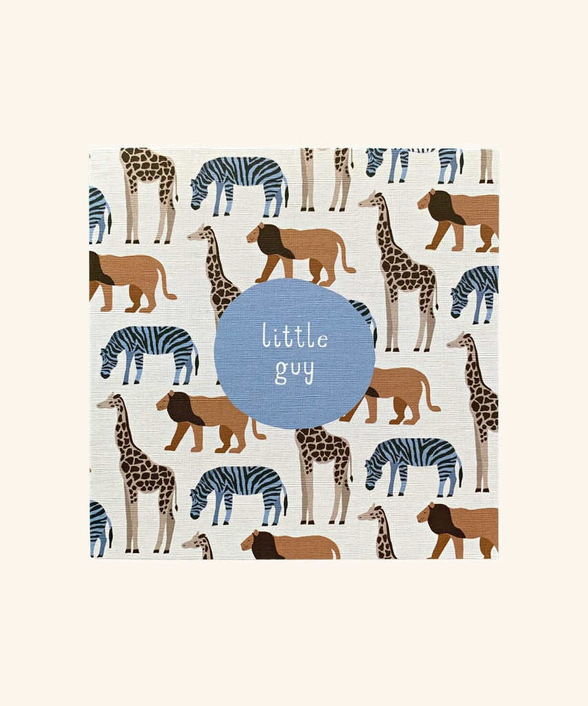 Baby Boy Card - Animal Safari